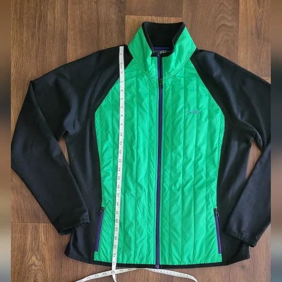 Ralph Lauren full zip lightweight jacket Women's XL black, green & purple trim - Picture 11 of 11